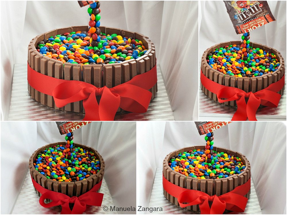 Gravity Defying M&M’s Kit Kat Cake