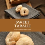 Bowl of Sweet Taralli with a few placed on a napkin.