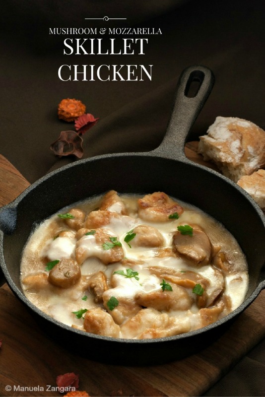 Mushroom and Mozzarella Skillet Chicken