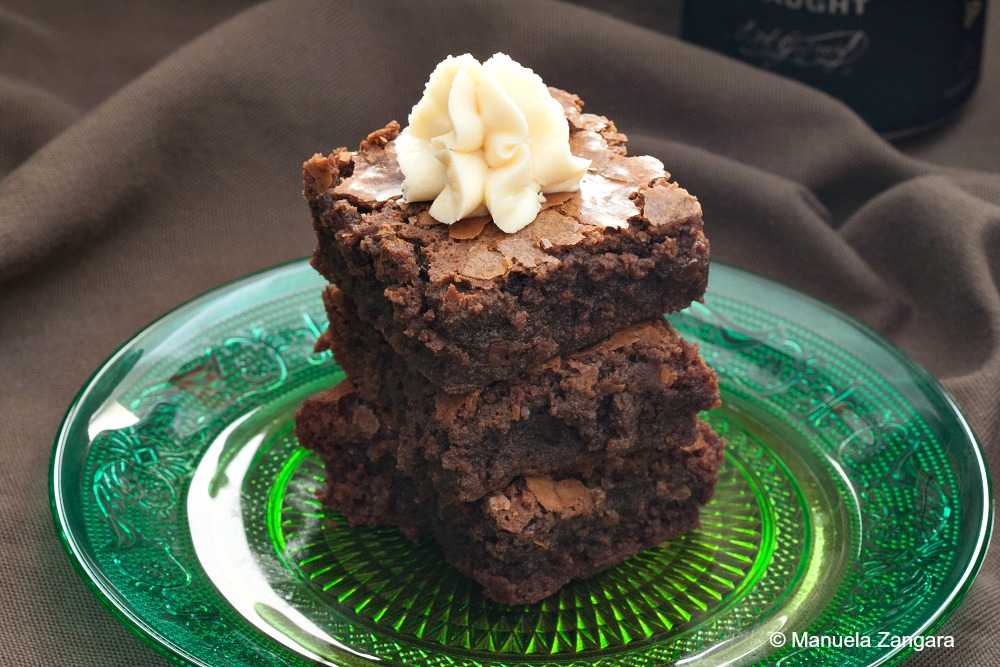 Guinness Brownies with Baileys Frosting