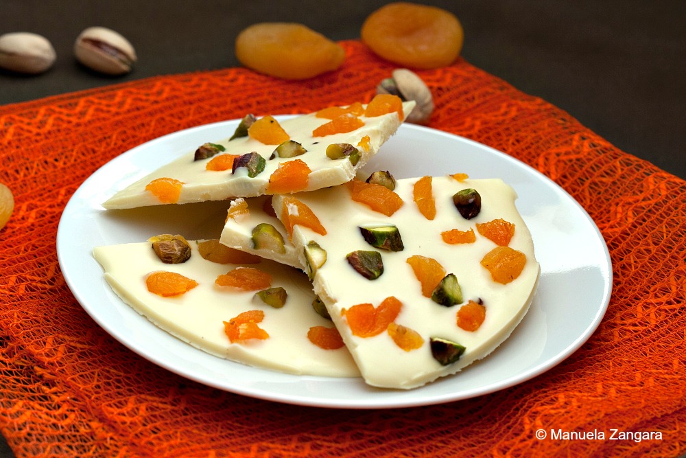 White Chocolate Apricot Pistachio Bark