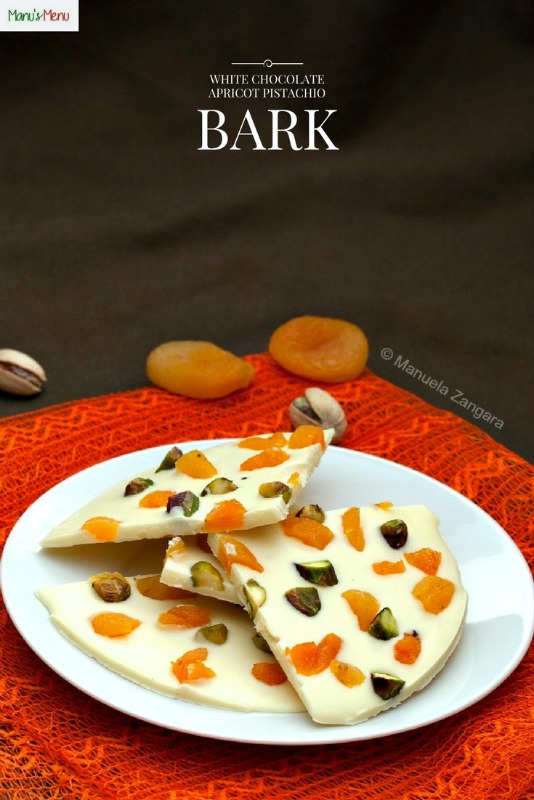 White Chocolate Apricot Pistachio Bark