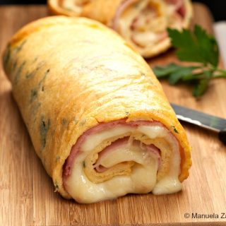 Ham and Cheese Frittata Roll