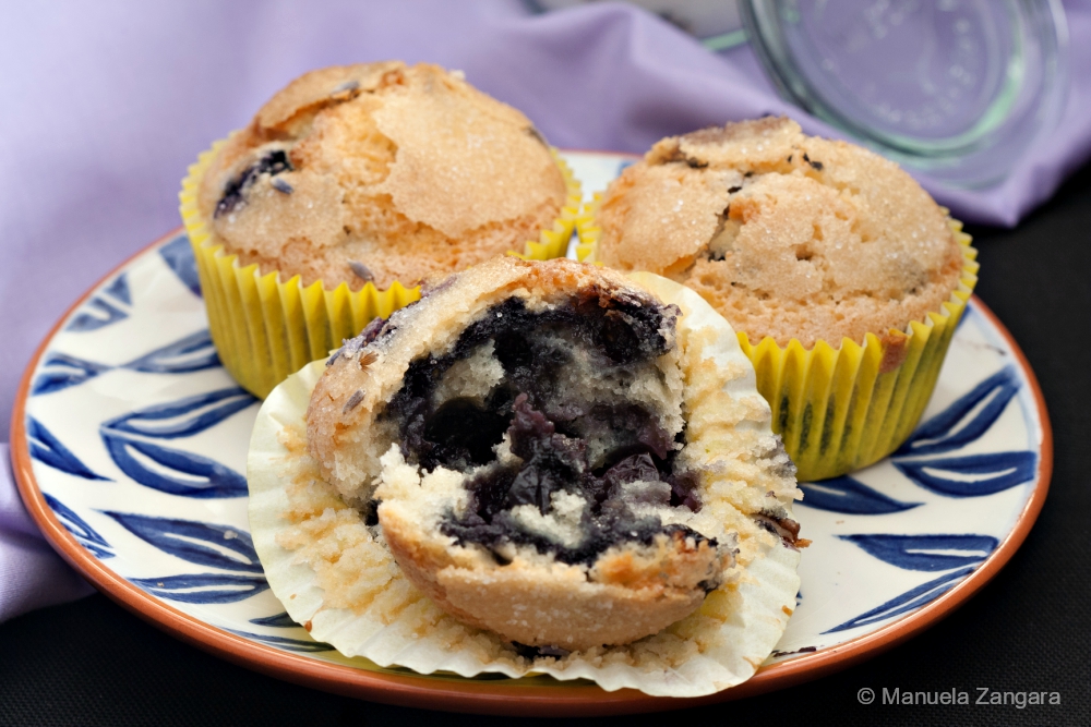 Dairy-free Blueberry Lavender Muffins 