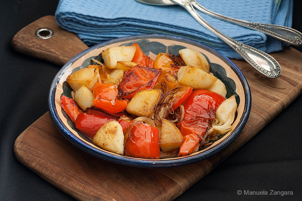 Fried Bell Peppers and Potatoes