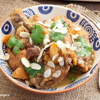 Chicken Tagine with Lemon, Dates, and Apricots