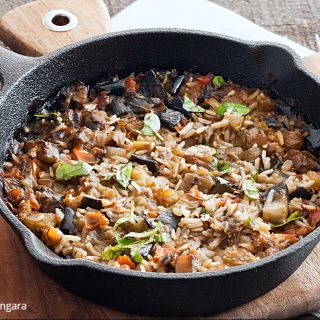 One-pot Mediterranean Eggplant Rice