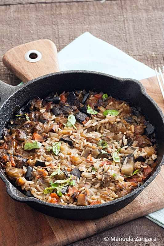 One-pot Mediterranean Eggplant Rice