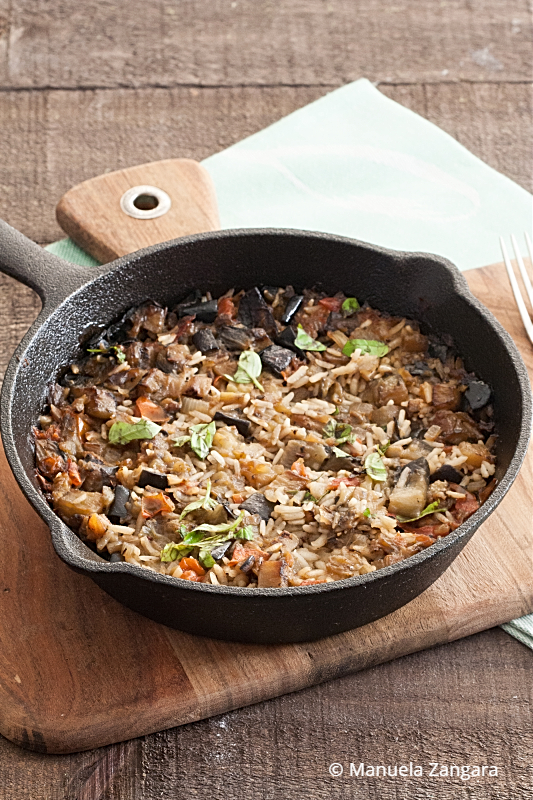 One-pot Mediterranean Eggplant Rice