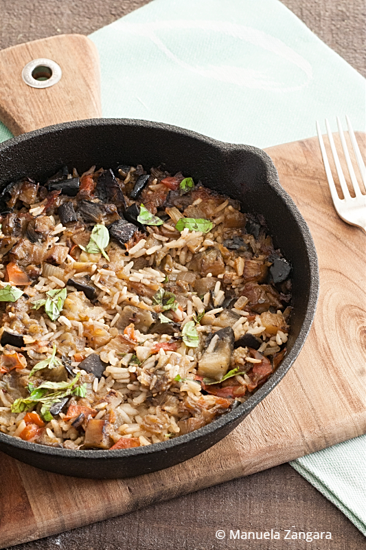 One-pot Mediterranean Eggplant Rice