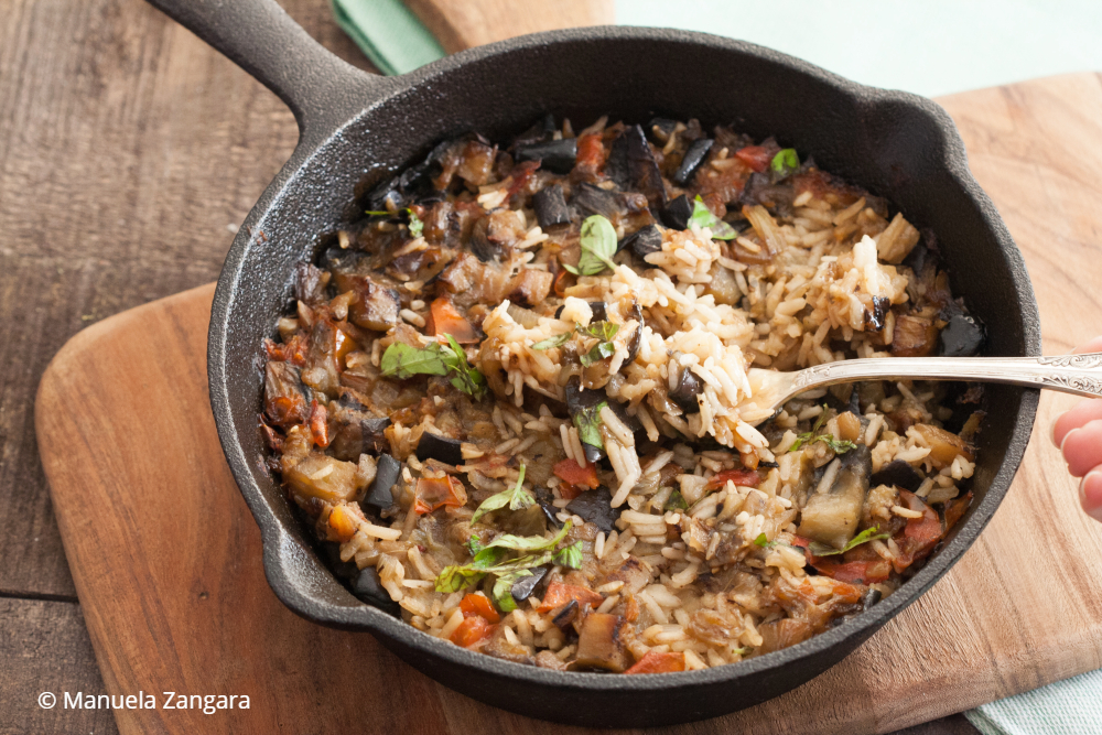 One-pot Mediterranean Eggplant Rice