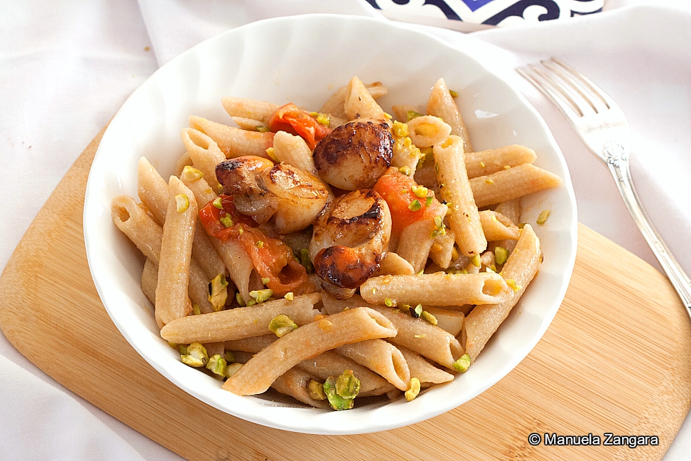 Pasta with Scallops and Lobster Oil