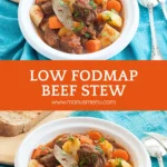 Beef stew served with bread on the side.