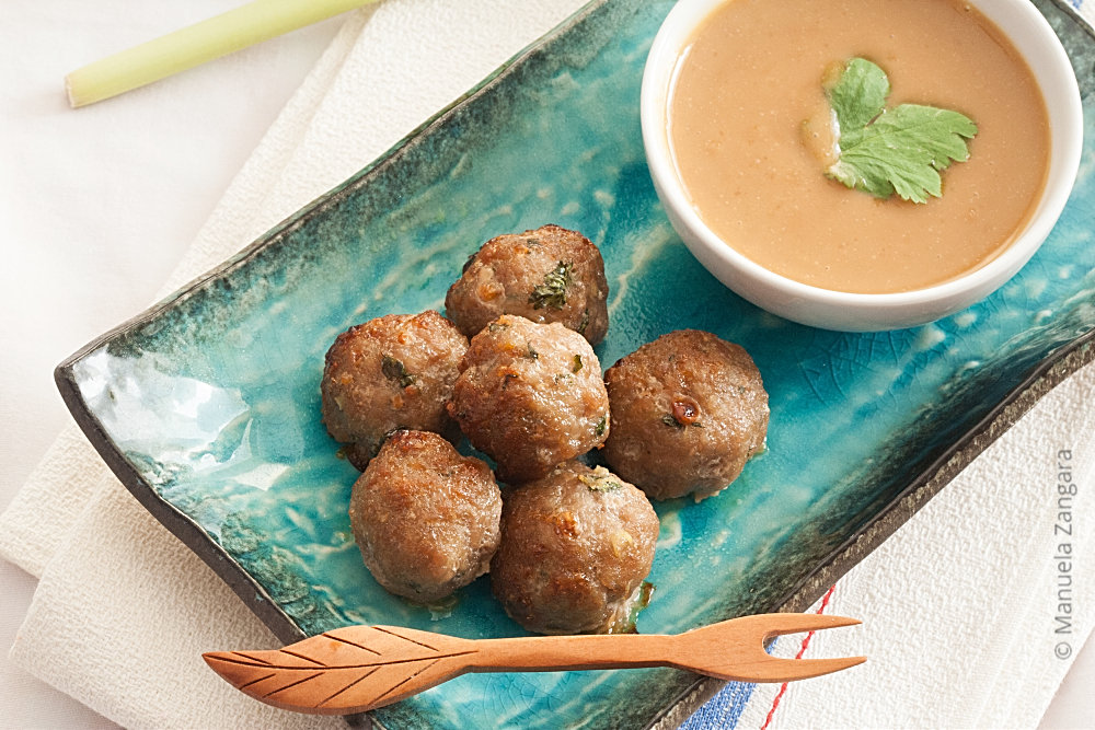 Low Fodmap Satay Pork Meatballs