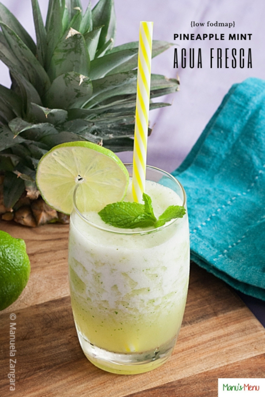 Low Fodmap Pineapple Mint Agua Fresca