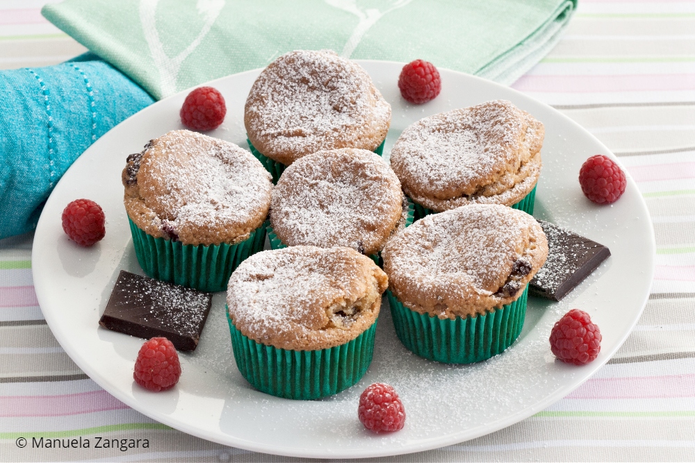 Low Fodmap Chocolate and Raspberry Muffins