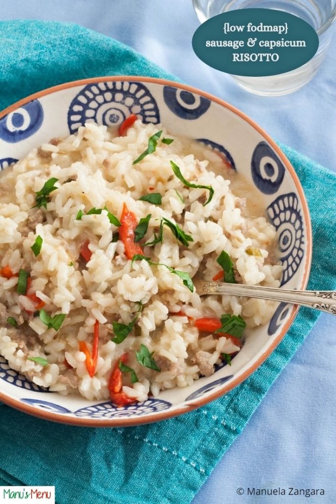 Low Fodmap Sausage and Capsicum Risotto