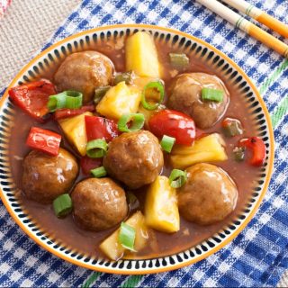 Low Fodmap Sweet and Sour Pork Meatballs